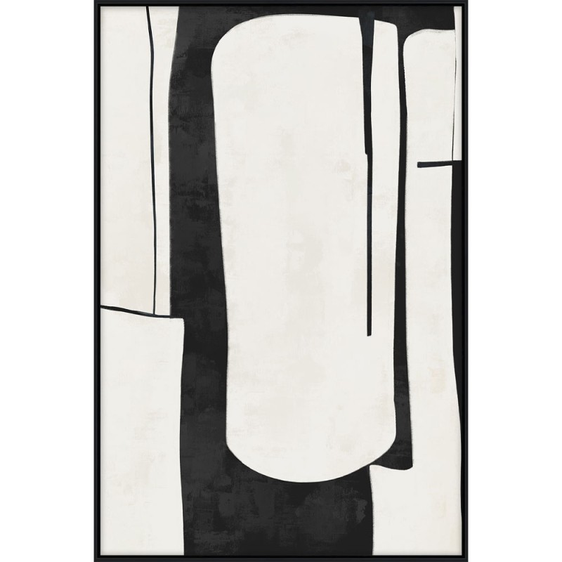 FIELDS ΠΙΝΑΚΑΣ ΔΙΑΚΟΣΜΗΤΙΚΟΣ ΜΕ ΚΟΡΝΙΖΑ 80x120x4cm ΚΑΜΒΑΣ ΜΑΥΡΟ BEIGE ΞΥΛΟ ΜΑΥΡΟ