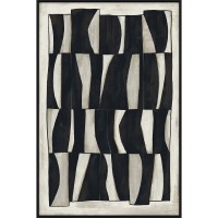 CEBRA ΠΙΝΑΚΑΣ ΔΙΑΚΟΣΜΗΤΙΚΟΣ ΜΕ ΚΟΡΝΙΖΑ 80x120x4cm ΚΑΜΒΑΣ BEIGE ΜΑΥΡΟ ΞΥΛΟ ΜΑΥΡΟ