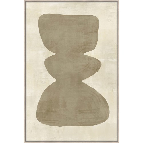 CANDELABRA.B ΠΙΝΑΚΑΣ ΔΙΑΚΟΣΜΗΤΙΚΟΣ ΜΕ ΚΟΡΝΙΖΑ 80x120x4cm ΚΑΜΒΑΣ BEIGE ΚΑΦΕ ΞΥΛΟ ΦΥΣΙΚΟ