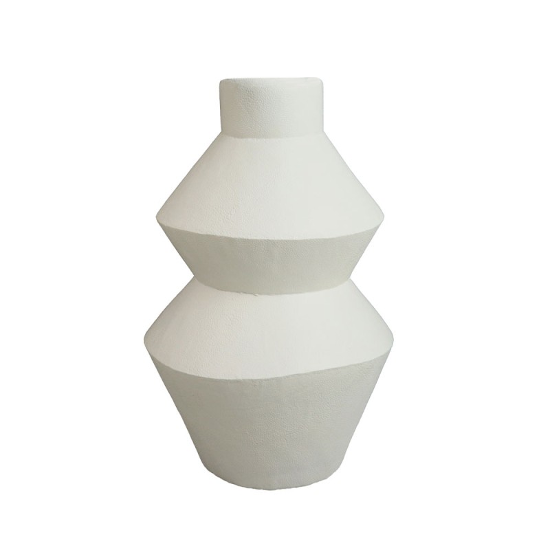 TERRE ΔΙΑΚΟΣΜΗΤΙΚΟ ΒΑΖΟ 20x20x32cm POLYRESIN ΛΕΥΚΟ