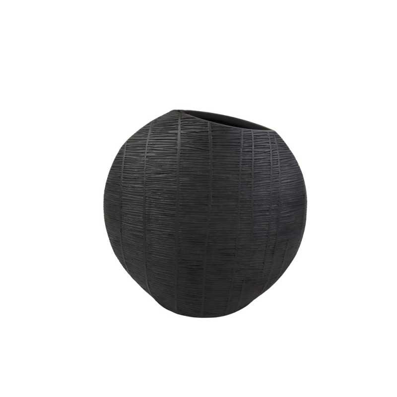 BASE BALL ΔΙΑΚΟΣΜΗΤΙΚΟ ΒΑΖΟ 36x14x36cm POLYRESIN ΜΑΥΡΟ