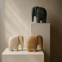 TENGO.A ΔΙΑΚΟΣΜΗΤΙΚΟ ΕΛΕΦΑΝΤΑΣ 16.5x9x18cm POLYRESIN ΜΑΥΡΟ ΛΕΥΚΟ