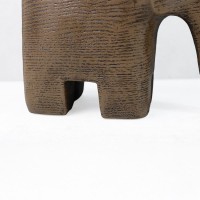 ZAMBIA.1 ΔΙΑΚΟΣΜΗΤΙΚΟ ΕΛΕΦΑΝΤΑΣ 17x9x18cm POLYRESIN ΚΑΦΕ