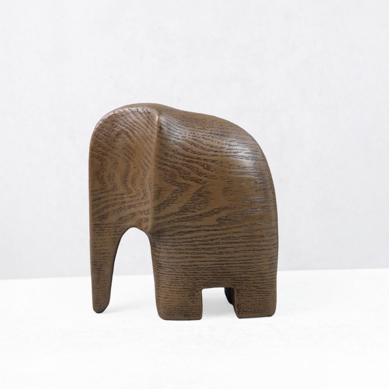 ZAMBIA.1 ΔΙΑΚΟΣΜΗΤΙΚΟ ΕΛΕΦΑΝΤΑΣ 17x9x18cm POLYRESIN ΚΑΦΕ