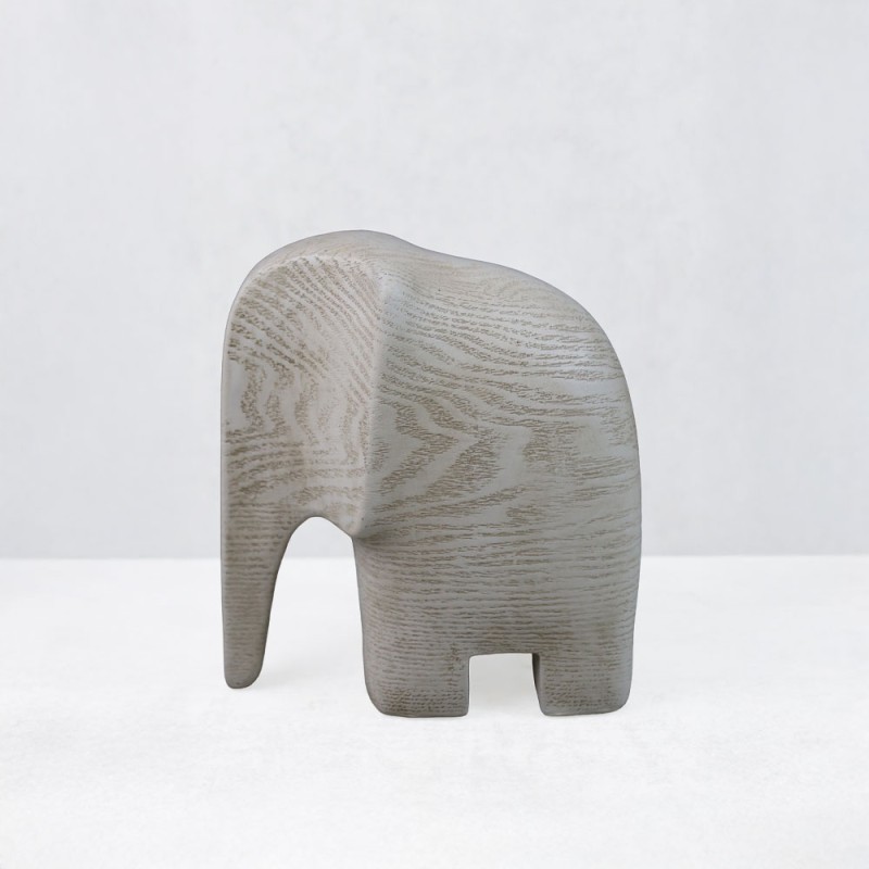 ZAMBIA.2 ΔΙΑΚΟΣΜΗΤΙΚΟ ΕΛΕΦΑΝΤΑΣ 17x9x18cm POLYRESIN ΜΠΕΖ