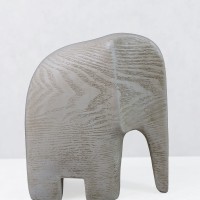 ZAMBIA.2 ΔΙΑΚΟΣΜΗΤΙΚΟ ΕΛΕΦΑΝΤΑΣ 17x9x18cm POLYRESIN ΜΠΕΖ