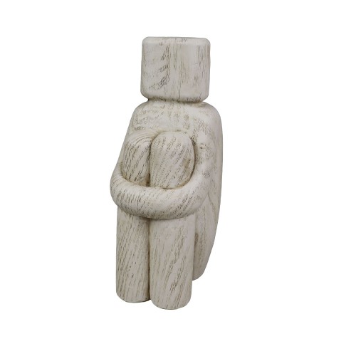 SEDUTO.I ΔΙΑΚΟΣΜΗΤΙΚΟ ΣΩΜΑ 10x8x20cm POLYRESIN ΜΠΕΖ