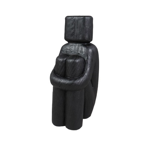 SEDUTO.III ΔΙΑΚΟΣΜΗΤΙΚΟ ΣΩΜΑ 10x8x20cm POLYRESIN ΜΑΥΡΟ