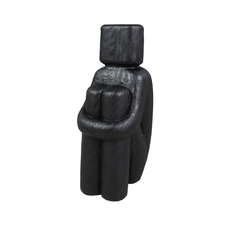 SEDUTO.III ΔΙΑΚΟΣΜΗΤΙΚΟ ΣΩΜΑ 9.5x7.5x20cm POLYRESIN ΜΑΥΡΟ