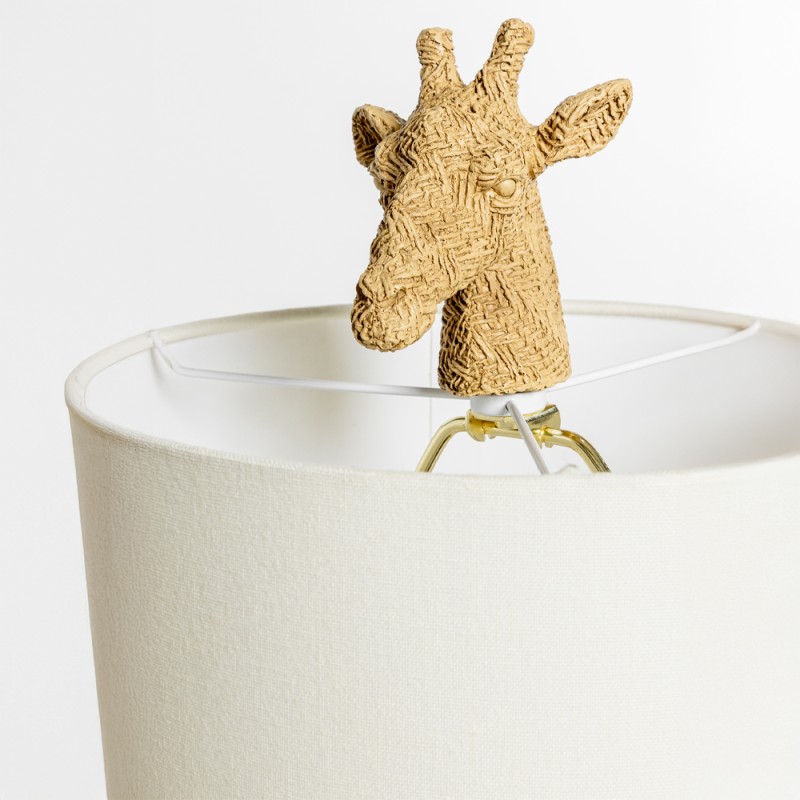 GIRAFFA ΦΩΤΙΣΤΙΚΟ ΕΠΙΤΡΑΠΕΖΙΟ 30x26x68cm POLYRESIN ΦΥΣΙΚΟ ΥΦΑΣΜΑ