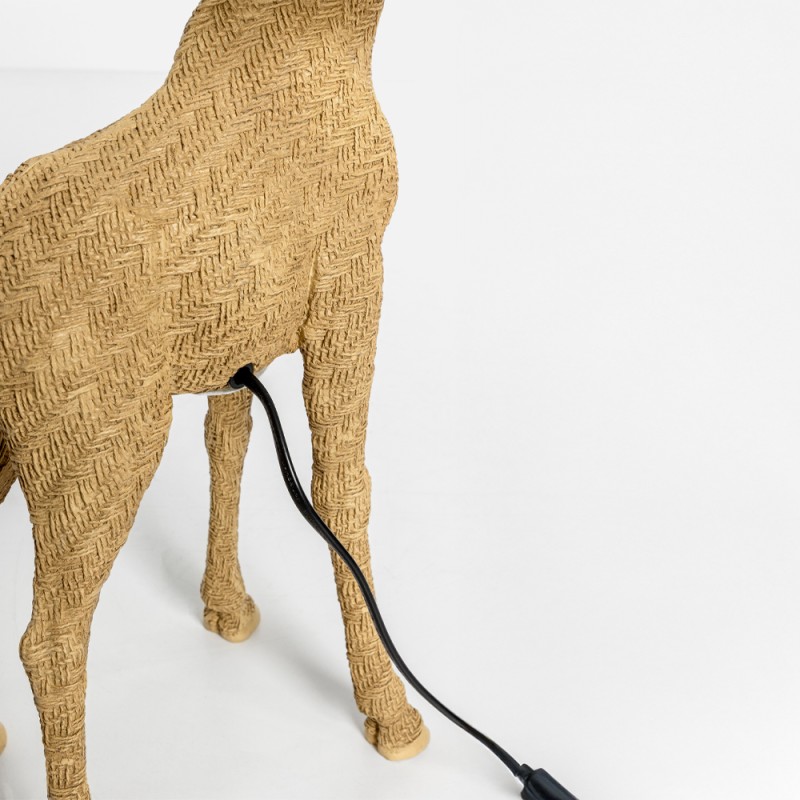 GIRAFFA ΦΩΤΙΣΤΙΚΟ ΕΠΙΤΡΑΠΕΖΙΟ 30x26x68cm POLYRESIN ΦΥΣΙΚΟ ΥΦΑΣΜΑ