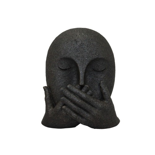 SOUS ΔΙΑΚΟΣΜΗΤΙΚΟ ΠΡΟΣΩΠΟ 15x10x17cm POLYRESIN ΜΑΥΡΟ