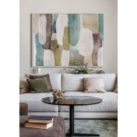MINT AIR ΠΙΝΑΚΑΣ ΔΙΑΚΟΣΜΗΤΙΚΟΣ ΜΕ ΚΟΡΝΙΖΑ 90x120x4cm ΚΑΜΒΑΣ ΠΟΛΥΧΡΩΜΟ ΞΥΛΟ ΑΣΠΡΟ