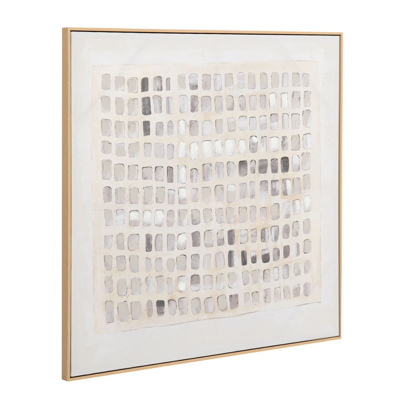 SIMPLICIT ΠΙΝΑΚΑΣ ΔΙΑΚΟΣΜΗΤΙΚΟΣ ΜΕ ΚΟΡΝΙΖΑ 100x100x4cm ΚΑΜΒΑΣ ΜΠΕΖ ΚΑΦΕ ΞΥΛΟ ΦΥΣΙΚΟ