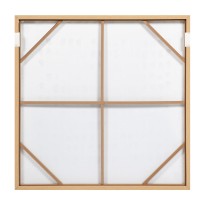SIMPLICIT ΠΙΝΑΚΑΣ ΔΙΑΚΟΣΜΗΤΙΚΟΣ ΜΕ ΚΟΡΝΙΖΑ 100x100x4cm ΚΑΜΒΑΣ ΜΠΕΖ ΚΑΦΕ ΞΥΛΟ ΦΥΣΙΚΟ