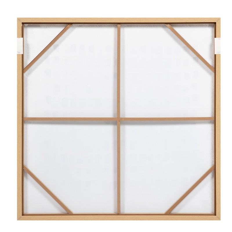 SIMPLICIT ΠΙΝΑΚΑΣ ΔΙΑΚΟΣΜΗΤΙΚΟΣ ΜΕ ΚΟΡΝΙΖΑ 100x100x4cm ΚΑΜΒΑΣ ΜΠΕΖ ΚΑΦΕ ΞΥΛΟ ΦΥΣΙΚΟ