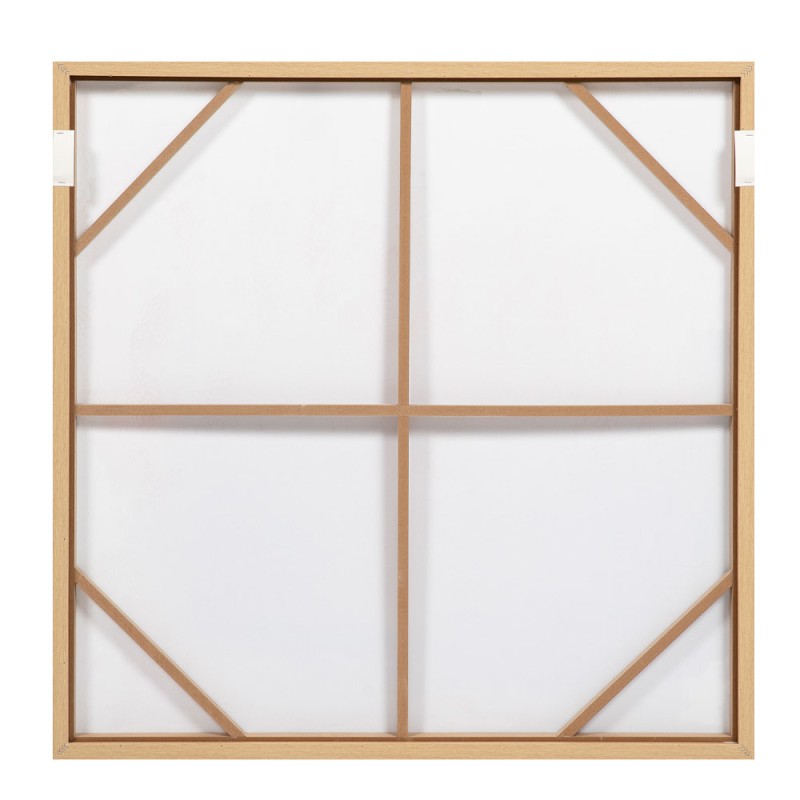 WARM ROOT ΠΙΝΑΚΑΣ ΔΙΑΚΟΣΜΗΤΙΚΟΣ ΜΕ ΚΟΡΝΙΖΑ 100x100x4cm ΚΑΜΒΑΣ TERRACOTTA ΜΠΕΖ ΚΑΦΕ ΞΥΛΟ ΦΥΣΙΚΟ