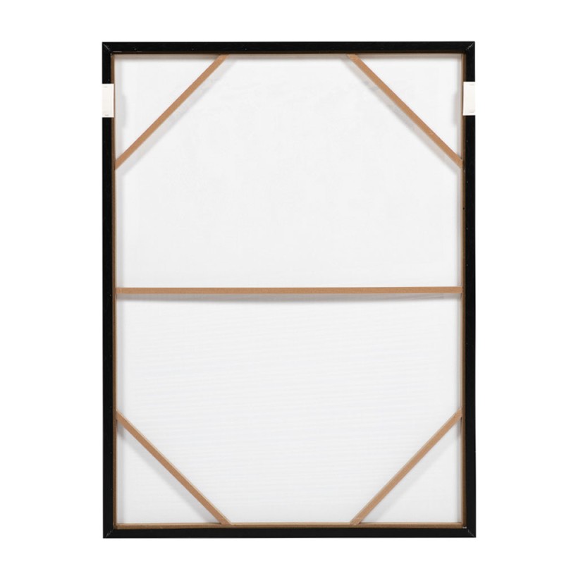 DUE MONDI ΠΙΝΑΚΑΣ ΔΙΑΚΟΣΜΗΤΙΚΟΣ ΜΕ ΚΟΡΝΙΖΑ 90x120x4cm ΚΑΜΒΑΣ ΜΠΕΖ ΜΟΥΣΤΑΡΔΙ ΞΥΛΟ ΜΑΥΡΟ
