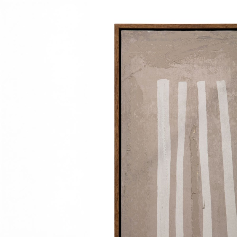 RAYA A ΠΙΝΑΚΑΣ ΔΙΑΚΟΣΜΗΤΙΚΟΣ ΜΕ ΚΟΡΝΙΖΑ 90x120x4cm ΚΑΜΒΑΣ ΚΑΦΕ ΜΠΕΖ ΞΥΛΟ ΦΥΣΙΚΟ