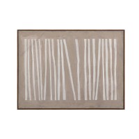 RAYA A ΠΙΝΑΚΑΣ ΔΙΑΚΟΣΜΗΤΙΚΟΣ ΜΕ ΚΟΡΝΙΖΑ 90x120x4cm ΚΑΜΒΑΣ ΚΑΦΕ ΜΠΕΖ ΞΥΛΟ ΦΥΣΙΚΟ
