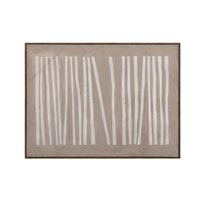 RAYA A ΠΙΝΑΚΑΣ ΔΙΑΚΟΣΜΗΤΙΚΟΣ ΜΕ ΚΟΡΝΙΖΑ 90x120x4cm ΚΑΜΒΑΣ ΚΑΦΕ ΜΠΕΖ ΞΥΛΟ ΦΥΣΙΚΟ