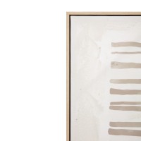 RAYA B ΠΙΝΑΚΑΣ ΔΙΑΚΟΣΜΗΤΙΚΟΣ ΜΕ ΚΟΡΝΙΖΑ 100x100x4cm ΚΑΜΒΑΣ ΜΠΕΖ ΚΑΦΕ ΞΥΛΟ ΦΥΣΙΚΟ
