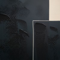 VISUELLE ΠΙΝΑΚΑΣ ΔΙΑΚΟΣΜΗΤΙΚΟΣ ΜΕ ΚΟΡΝΙΖΑ 90x120x4cm ΚΑΜΒΑΣ ΜΠΕΖ ΜΑΥΡΟ ΞΥΛΟ ΦΥΣΙΚΟ