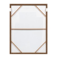 VISUELLE ΠΙΝΑΚΑΣ ΔΙΑΚΟΣΜΗΤΙΚΟΣ ΜΕ ΚΟΡΝΙΖΑ 90x120x4cm ΚΑΜΒΑΣ ΜΠΕΖ ΜΑΥΡΟ ΞΥΛΟ ΦΥΣΙΚΟ