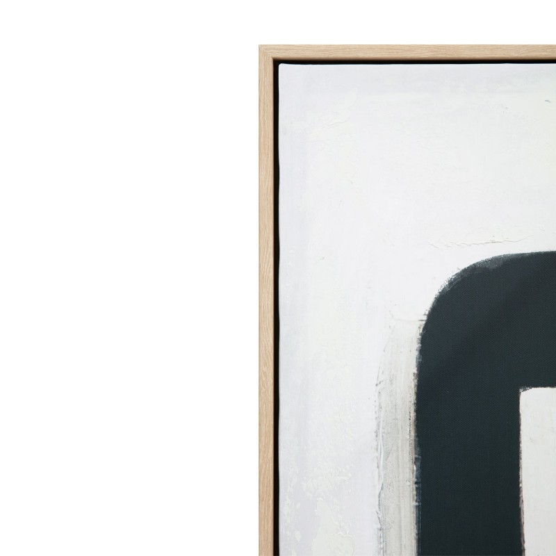 DEL SIL ΠΙΝΑΚΑΣ ΔΙΑΚΟΣΜΗΤΙΚΟΣ ΜΕ ΚΟΡΝΙΖΑ 80x120x4cm ΚΑΜΒΑΣ ΜΑΥΡΟ ΓΚΡΙ ΜΠΕΖ ΞΥΛΟ ΦΥΣΙΚΟ