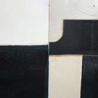 DEL SIL ΠΙΝΑΚΑΣ ΔΙΑΚΟΣΜΗΤΙΚΟΣ ΜΕ ΚΟΡΝΙΖΑ 80x120x4cm ΚΑΜΒΑΣ ΜΑΥΡΟ ΓΚΡΙ ΜΠΕΖ ΞΥΛΟ ΦΥΣΙΚΟ