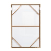 DEL SIL ΠΙΝΑΚΑΣ ΔΙΑΚΟΣΜΗΤΙΚΟΣ ΜΕ ΚΟΡΝΙΖΑ 80x120x4cm ΚΑΜΒΑΣ ΜΑΥΡΟ ΓΚΡΙ ΜΠΕΖ ΞΥΛΟ ΦΥΣΙΚΟ