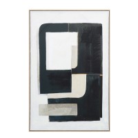 DEL SIL ΠΙΝΑΚΑΣ ΔΙΑΚΟΣΜΗΤΙΚΟΣ ΜΕ ΚΟΡΝΙΖΑ 80x120x4cm ΚΑΜΒΑΣ ΜΑΥΡΟ ΓΚΡΙ ΜΠΕΖ ΞΥΛΟ ΦΥΣΙΚΟ