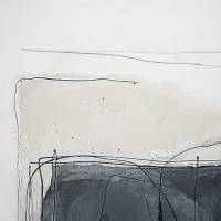 WOMB BEAUTY ΠΙΝΑΚΑΣ ΔΙΑΚΟΣΜΗΤΙΚΟΣ ΜΕ ΚΟΡΝΙΖΑ 90x120x4cm ΚΑΜΒΑΣ ΜΠΛΕ ΣΚΟΥΡΟ ΓΚΡΙ ΜΠΕΖ ΞΥΛΟ ΦΥΣΙΚΟ