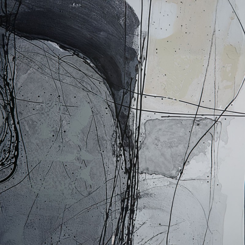 WOMB BEAUTY ΠΙΝΑΚΑΣ ΔΙΑΚΟΣΜΗΤΙΚΟΣ ΜΕ ΚΟΡΝΙΖΑ 90x120x4cm ΚΑΜΒΑΣ ΜΠΛΕ ΣΚΟΥΡΟ ΓΚΡΙ ΜΠΕΖ ΞΥΛΟ ΦΥΣΙΚΟ