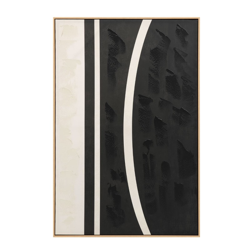 SOLAIRE A ΠΙΝΑΚΑΣ ΔΙΑΚΟΣΜΗΤΙΚΟΣ ΜΕ ΚΟΡΝΙΖΑ 80x120x4cm ΚΑΜΒΑΣ ΚΑΦΕ ΣΚΟΥΡΟ ΜΠΕΖ ΞΥΛΟ ΦΥΣΙΚΟ