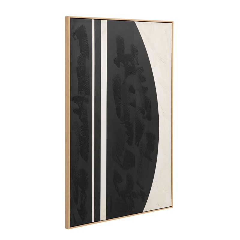 SOLAIRE B ΠΙΝΑΚΑΣ ΔΙΑΚΟΣΜΗΤΙΚΟΣ ΜΕ ΚΟΡΝΙΖΑ 80x120x4cm ΚΑΜΒΑΣ ΚΑΦΕ ΣΚΟΥΡΟ ΜΠΕΖ ΞΥΛΟ ΦΥΣΙΚΟ