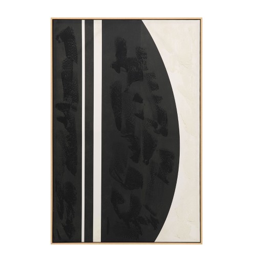 SOLAIRE B ΠΙΝΑΚΑΣ ΔΙΑΚΟΣΜΗΤΙΚΟΣ ΜΕ ΚΟΡΝΙΖΑ 80x120x4cm ΚΑΜΒΑΣ ΚΑΦΕ ΣΚΟΥΡΟ ΜΠΕΖ ΞΥΛΟ ΦΥΣΙΚΟ