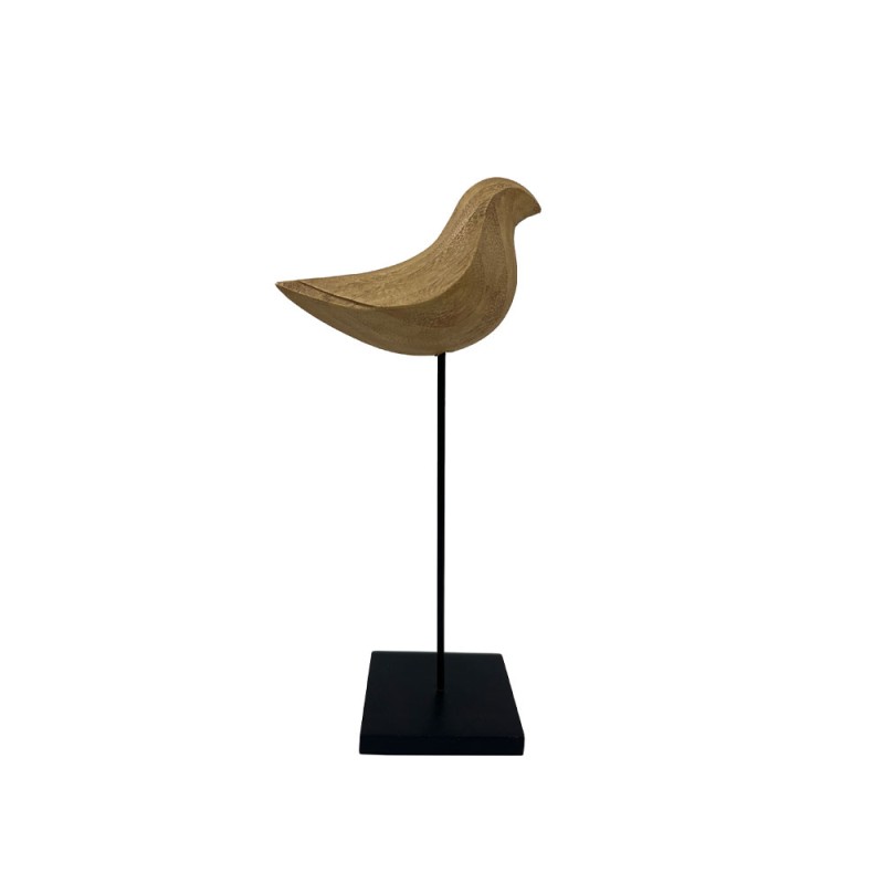 BIRD S ΔΙΑΚΟΣΜΗΤΙΚΟ ΠΟΥΛΙ 12.5x7.5x27cm POLYRESIN ΦΥΣΙΚΟ ΜΑΥΡΟ ΜΕΤΑΛΛΟ