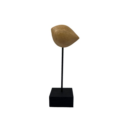 IBIS L ΔΙΑΚΟΣΜΗΤΙΚΟ ΠΟΥΛΙ 11x8x29cm POLYRESIN ΦΥΣΙΚΟ ΜΑΥΡΟ ΜΕΤΑΛΛΟ