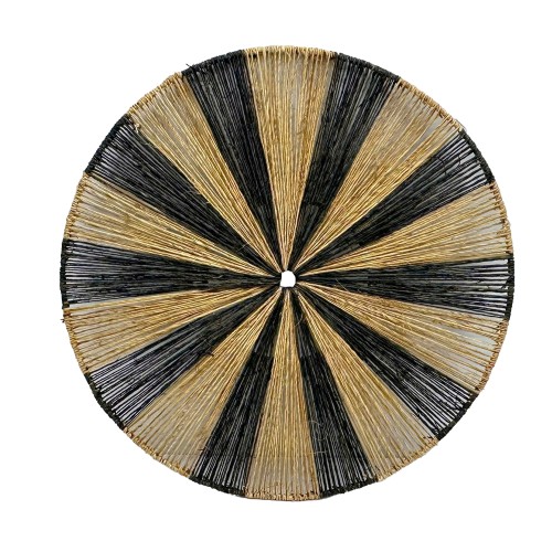 Σετ-5Τεμ.IRIDA ΔΙΑΚΟΣΜΗΤΙΚΟ ΤΟΙΧΟΥ 41x41x6cm ΓΙΟΥΤΑ ΦΥΣΙΚΟ ΜΑΥΡΟ