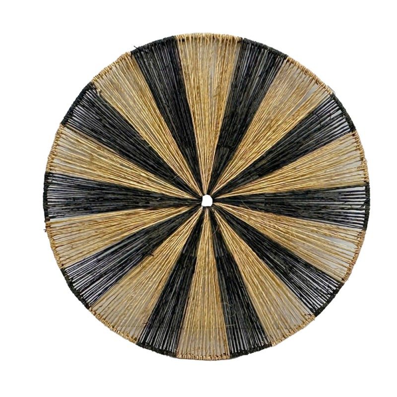 Σετ-5Τεμ.IRIDA ΔΙΑΚΟΣΜΗΤΙΚΟ ΤΟΙΧΟΥ 41x41x6cm ΓΙΟΥΤΑ ΦΥΣΙΚΟ ΜΑΥΡΟ