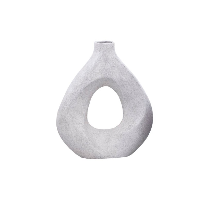 MED VASE ΒΑΖΟ 30x9x33cm ΑΛΟΥΜΙΝΙΟ ΑΣΠΡΟ