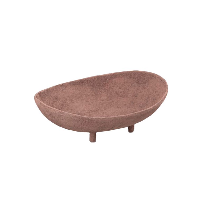 PEDESTAL ΜΠΩΛ ΜΕ ΠΟΔΙ 35x24x11cm ΑΛΟΥΜΙΝΙΟ TERRACOTTA