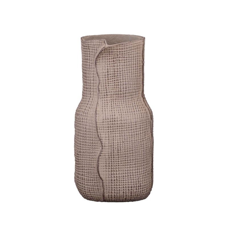 VEIL ΒΑΖΟ 16x16x31cm ΑΛΟΥΜΙΝΙΟ ΚΑΦΕ ΑΝΟΙΧΤΟ ΚΑΦΕ ΣΚΟΥΡΟ