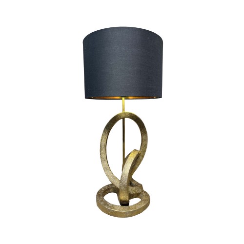 LUMA ΦΩΤΙΣΤΙΚΟ ΕΠΙΤΡΑΠΕΖΙΟ 31x31x63cm POLYRESIN ΧΡΥΣΟ ΥΦΑΣΜΑ ΜΑΥΡΟ
