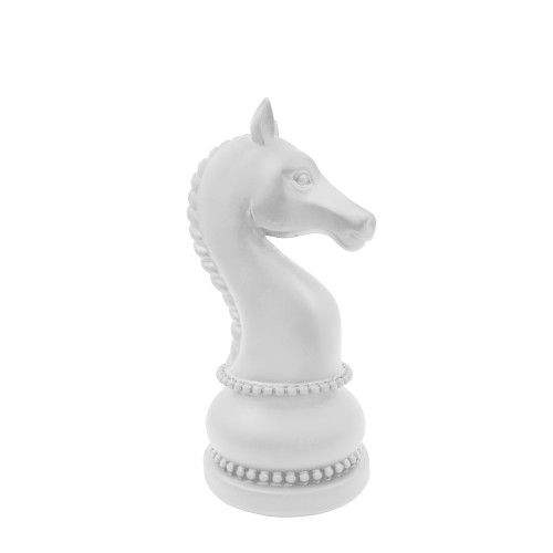 KNIGHTLINE ΔΙΑΚΟΣΜΗΤΙΚΟ ΠΙΟΝΙ 11x11x22cm POLYRESIN ΑΣΠΡΟ