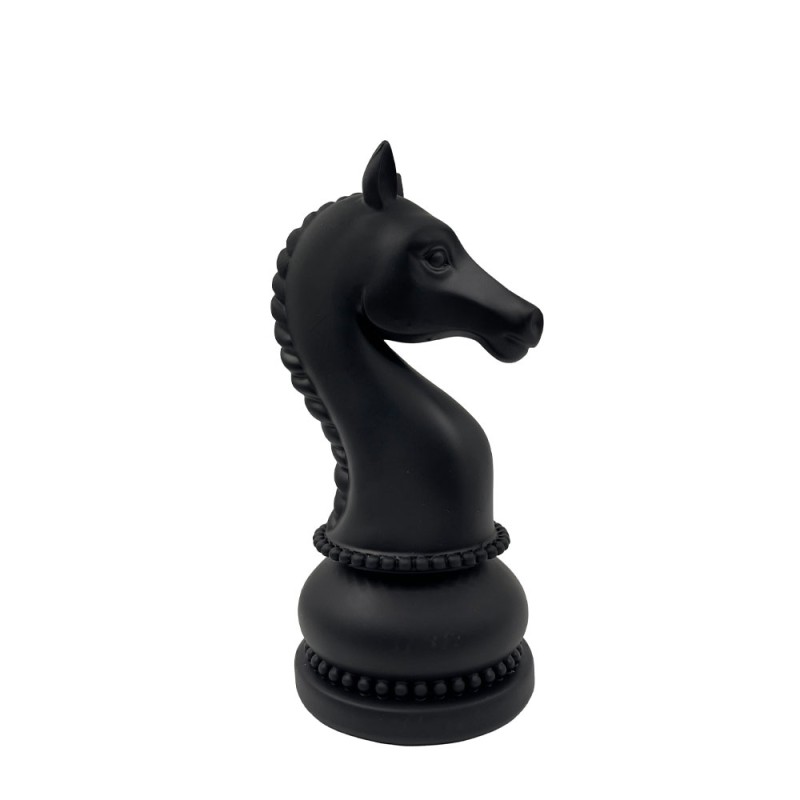 KNIGHTLINE ΔΙΑΚΟΣΜΗΤΙΚΟ ΠΙΟΝΙ 11x10.5x22cm POLYRESIN ΜΑΥΡΟ
