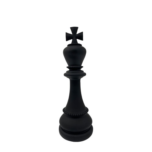 KNIGHTLINE ΔΙΑΚΟΣΜΗΤΙΚΟ ΠΙΟΝΙ 10x10x30cm POLYRESIN ΜΑΥΡΟ