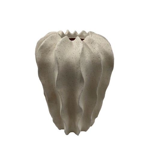 THORNY ΒΑΖΟ 19x19x28cm POLYRESIN ΜΠΕΖ
