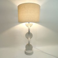 PRISMA ΦΩΤΙΣΤΙΚΟ ΕΠΙΤΡΑΠΕΖΙΟ 38x38x84cm RESIN ΜΠΕΖ ΛΙΝΟ ΜΠΕΖ